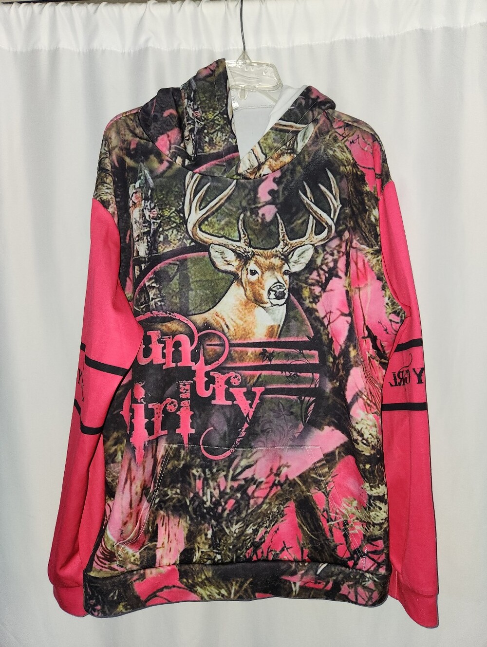 Women's Country Girl Pink Camo Hoodie #outdoorsy #rustic casual #rugged #soft